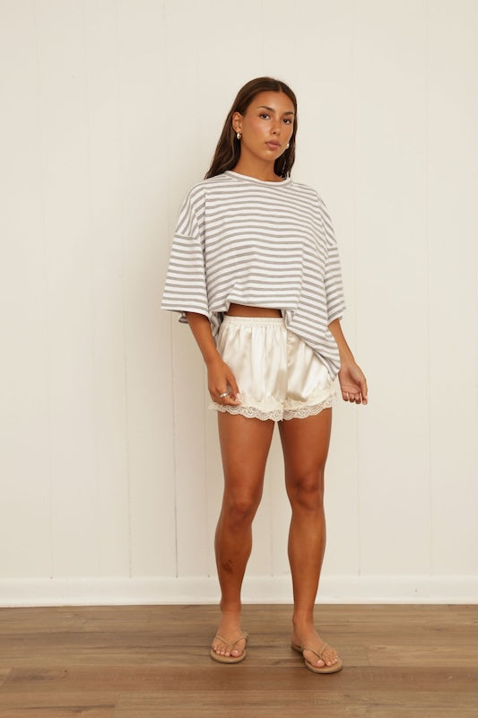 boyfriend striped tee