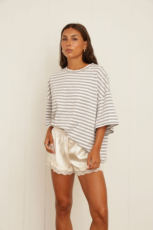 boyfriend striped tee