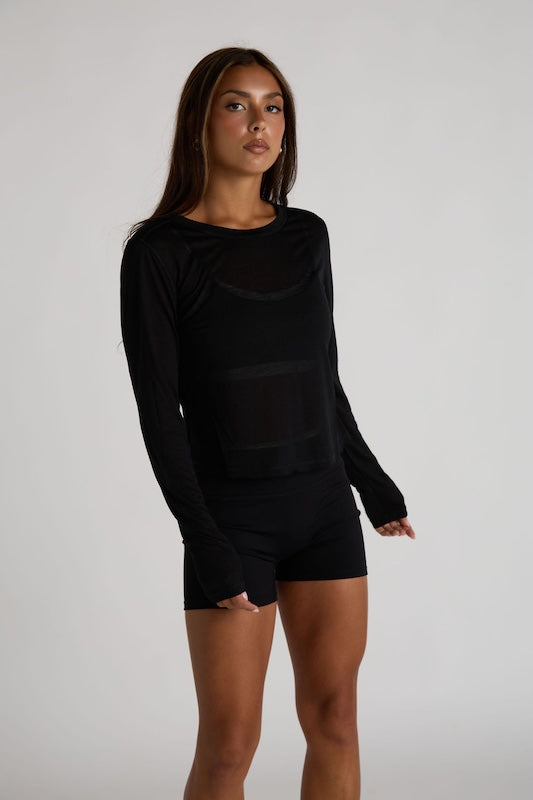 whisper sheer top