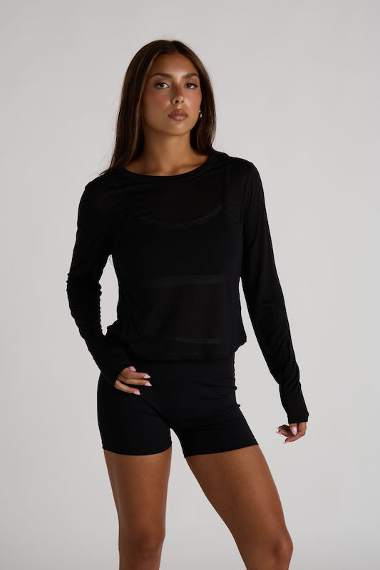 whisper sheer top