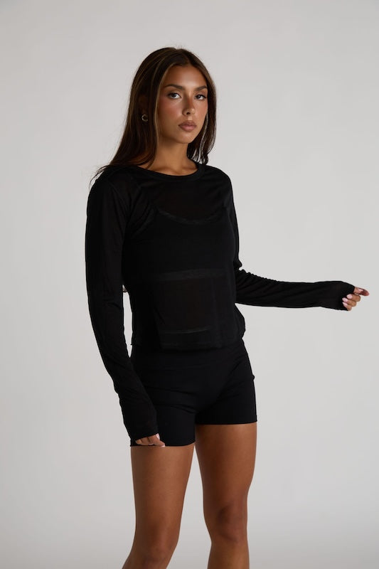 whisper sheer top