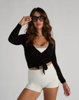 pilates wrap top