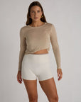 whisper sheer top