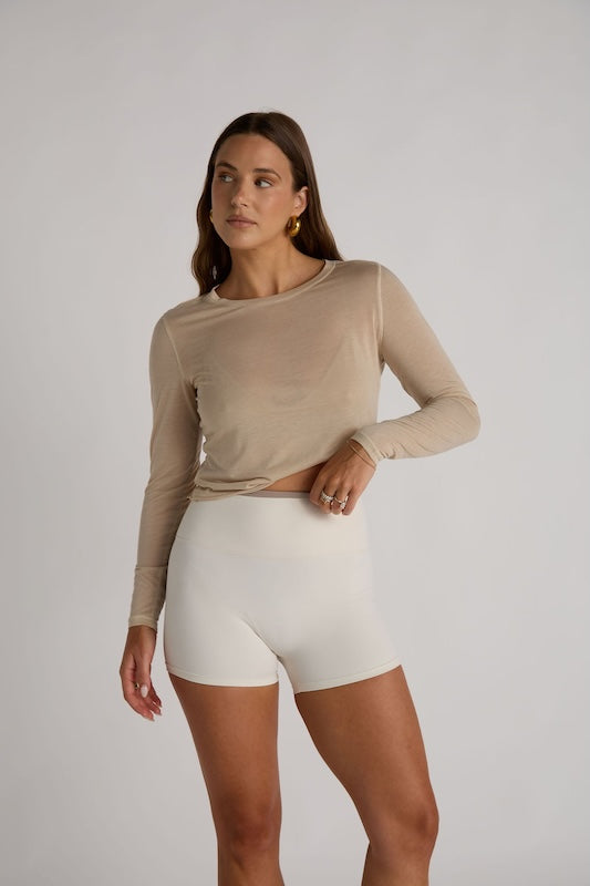 whisper sheer top