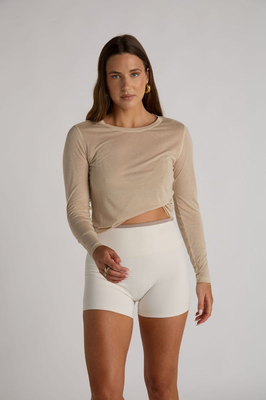 whisper sheer top