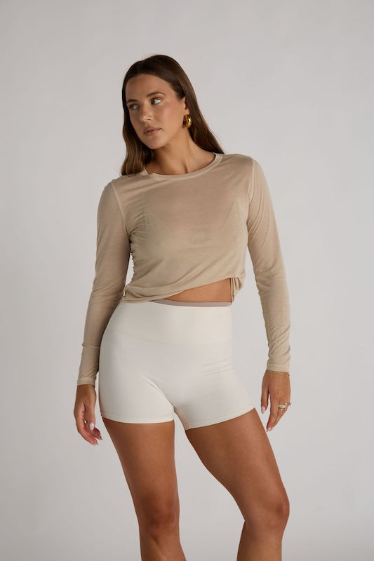 whisper sheer top