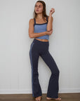 stripe hype flare leggings