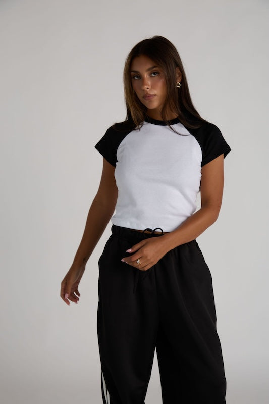 baseball baby tee