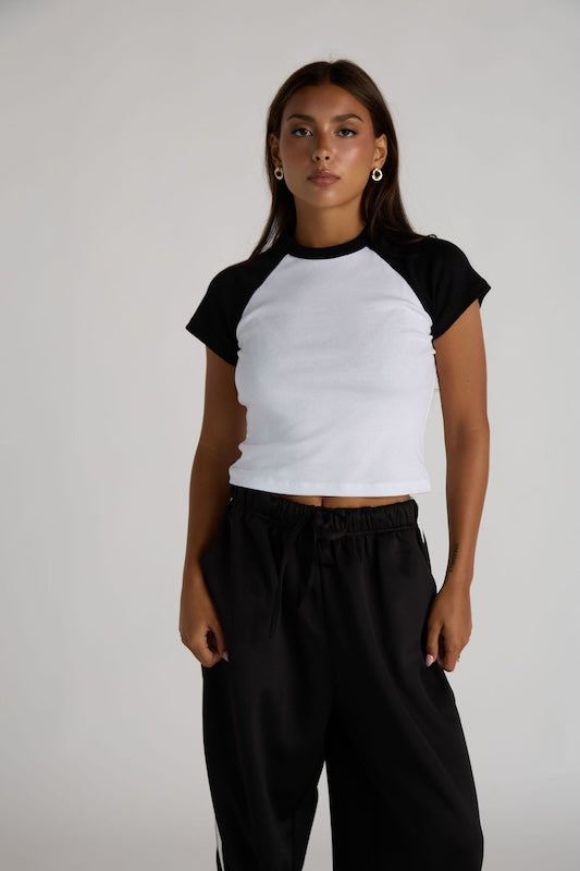 baseball baby tee