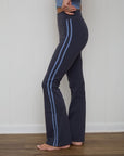 stripe hype flare leggings