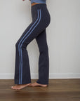 stripe hype flare leggings