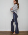 stripe hype flare leggings
