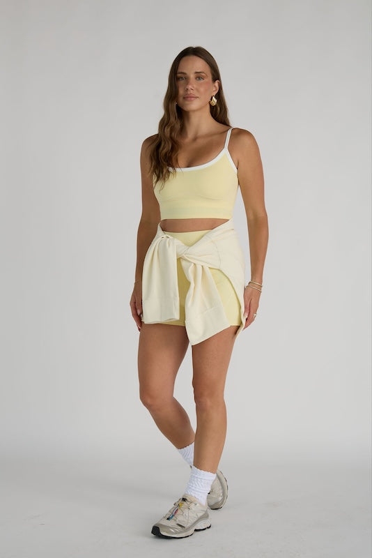 girls only contrast tank top