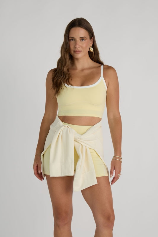 girls only contrast tank top