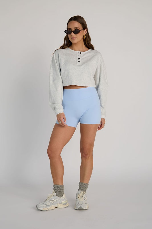 off-duty crop sweatshirt
