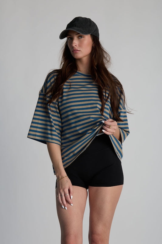 boyfriend striped tee