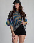 boyfriend striped tee