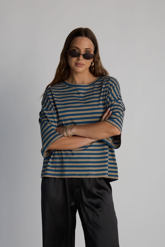 boyfriend striped tee