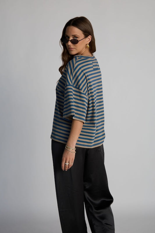 boyfriend striped tee