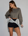 off-duty crop sweatshirt *pre-order*