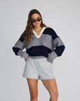 collegiate polo sweater
