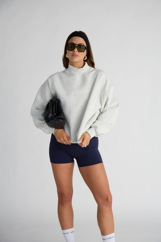 day off mock-neck sweatshirt