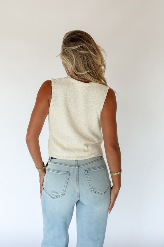 kaia knit vest // cream