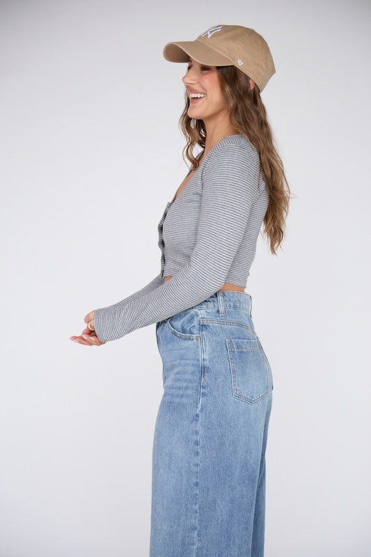 bayside cropped cardigan