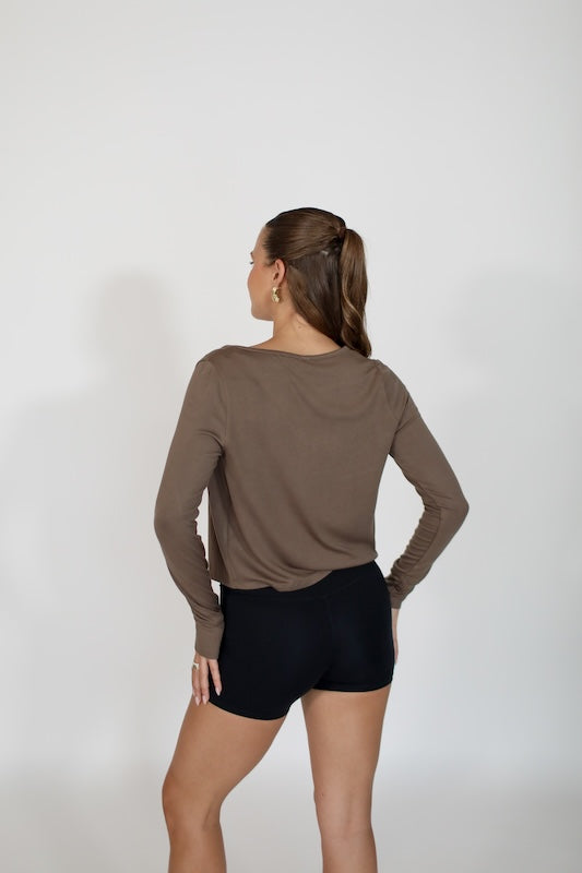 ballet tie-front top