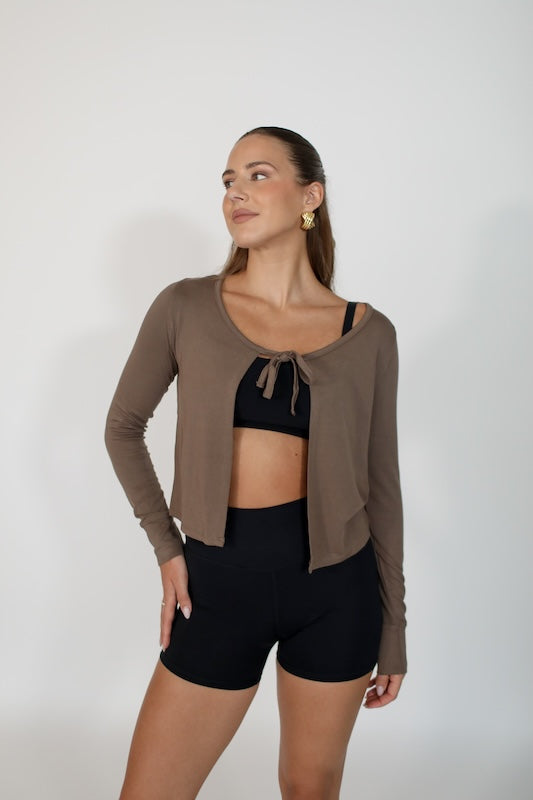 ballet tie-front top