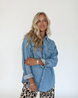 caviar cowgirl denim shirt