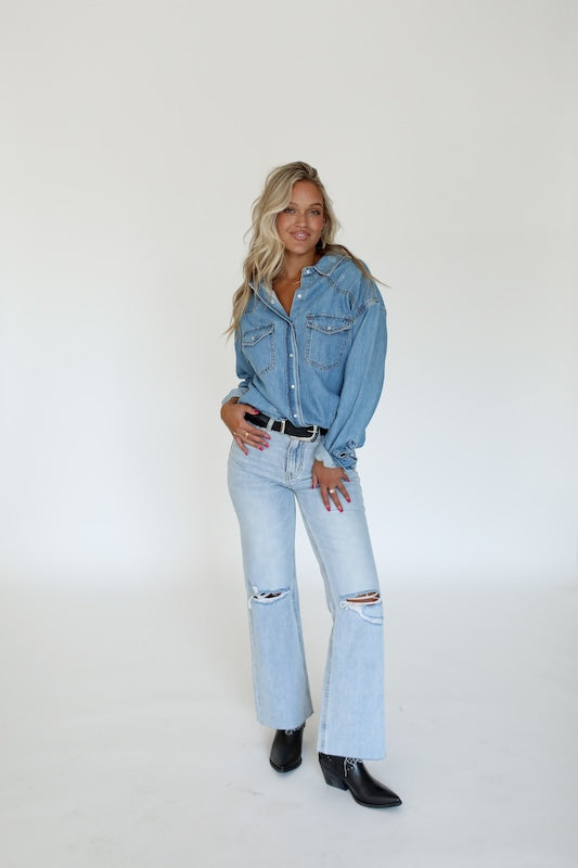 caviar cowgirl denim shirt