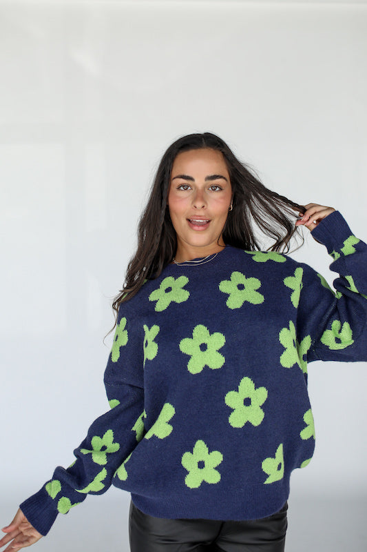 daisy sweater // navy
