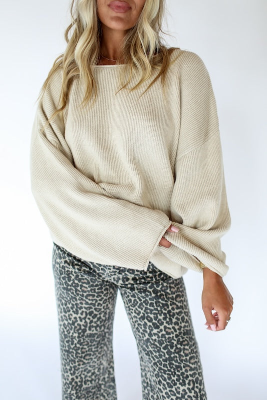 hailee sweater // oatmeal