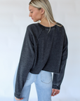 throwback crop sweatshirt