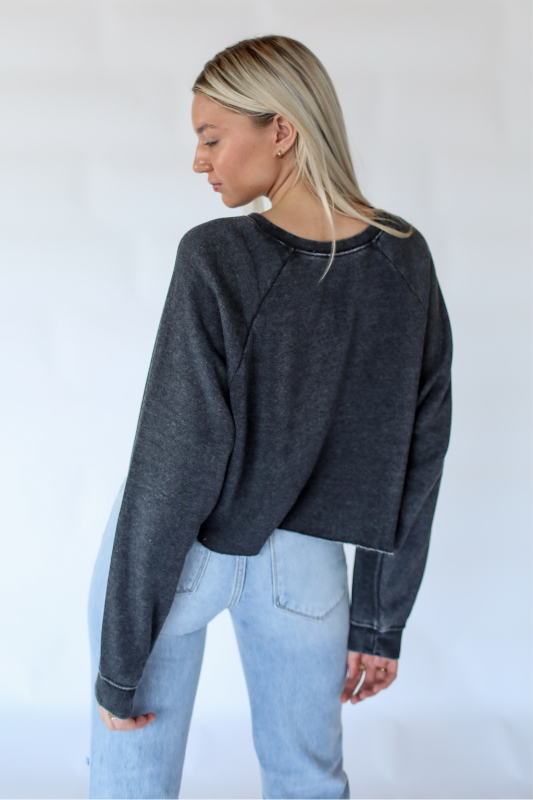 throwback crop sweatshirt