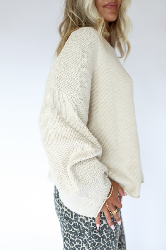 hailee sweater // oatmeal