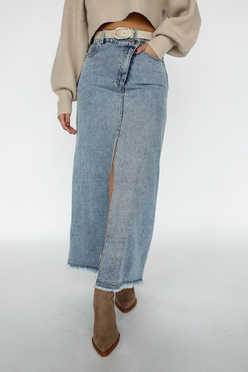 heartbreaker jean maxi skirt *restocked*
