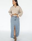 heartbreaker jean maxi skirt *restocked*