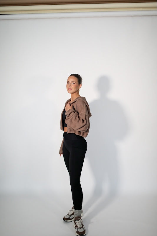 sabrina zip-up sweater