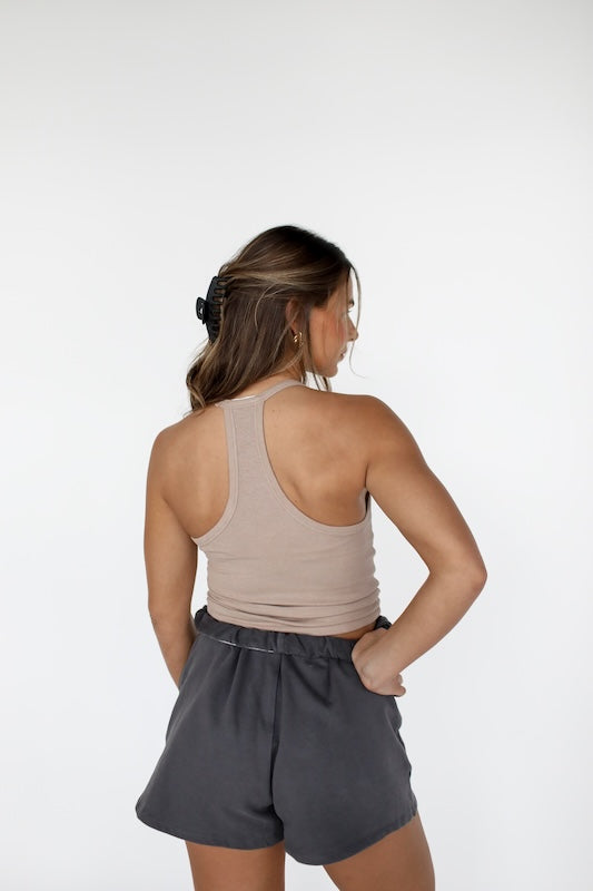 v-neck racer tank