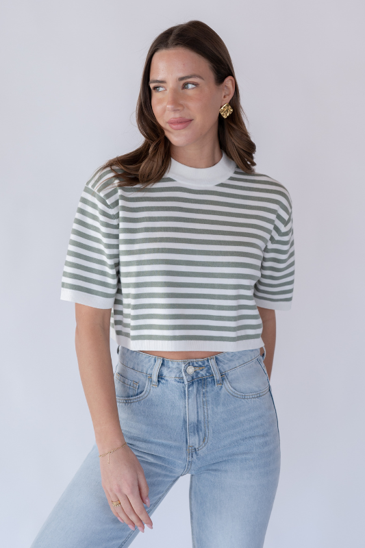 happy hour top // green