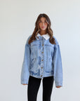 kins sherpa jean jacket