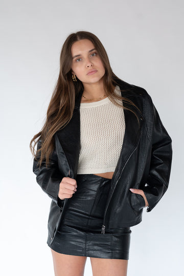 it girl leather jacket