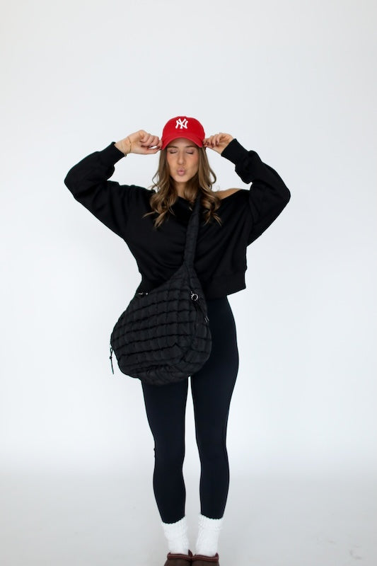 jet setter cropped sweatshirt