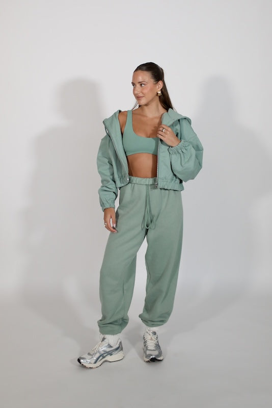 super crop terry jacket