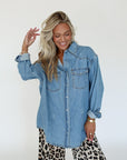 caviar cowgirl denim shirt