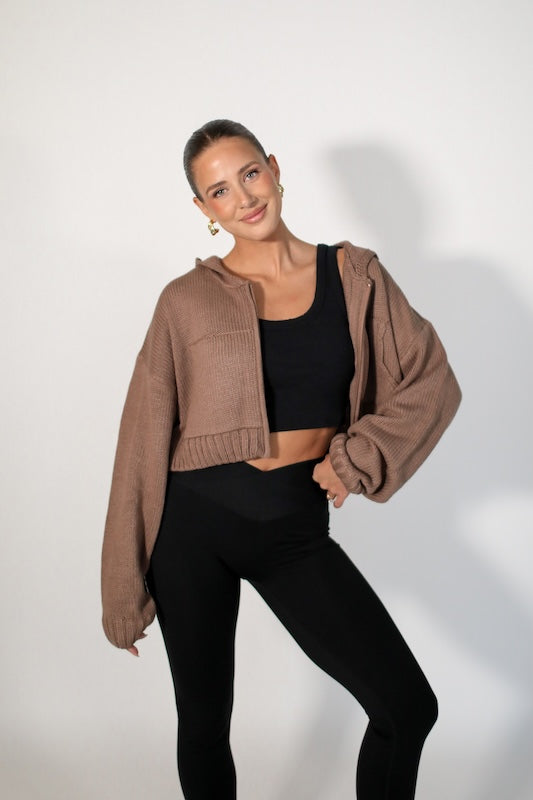 sabrina zip-up sweater