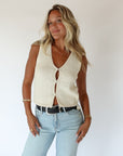 kaia knit vest // cream