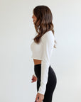core cropped long sleeve top